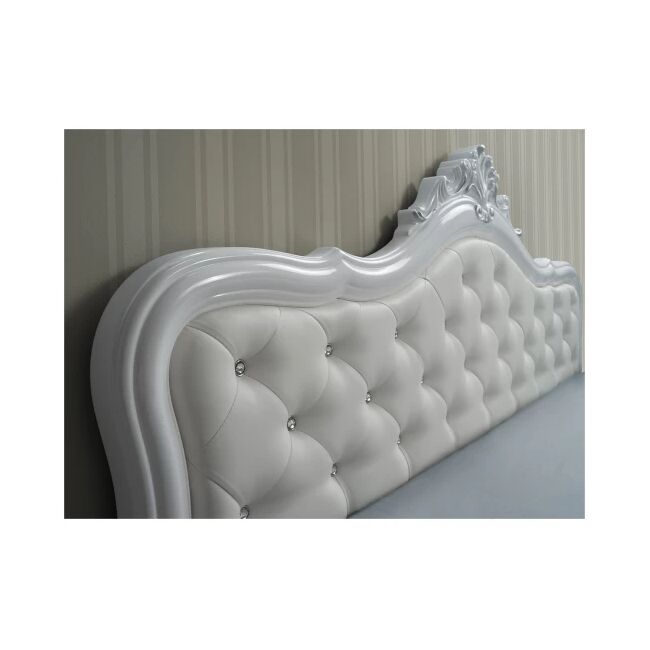 Dormitor Luisa, Alb, Pat 160x200 cm, Dulap cu 4 usi, Comoda, 2 Noptiere